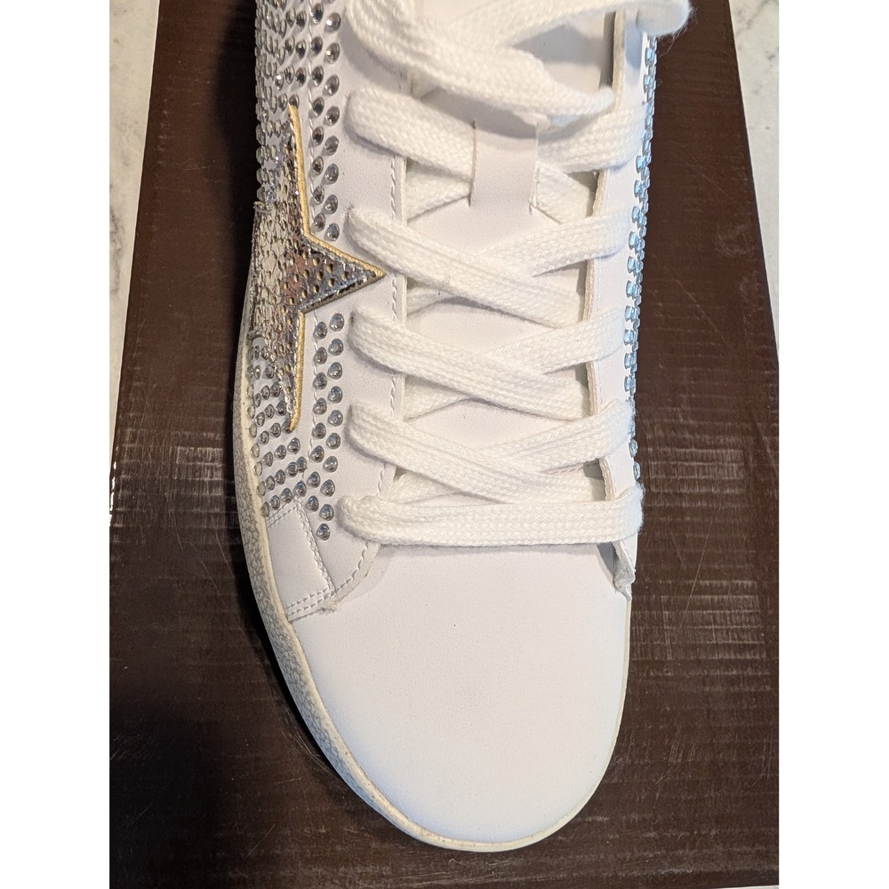 Outwoods Goddess-2 Sneakers Wo 9 White Silver New Rhinestone Glitter Star Shoes - Picture 7 of 7